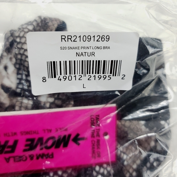 Pam & Gela Snakeskin-Print Cropped Top New with tags size M and L - Picture 3 of 4
